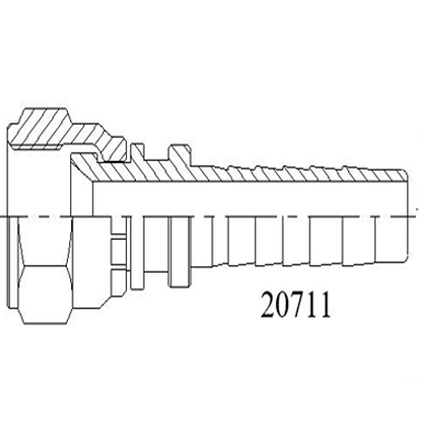 20711公製（zhì）內螺紋74°內錐麵